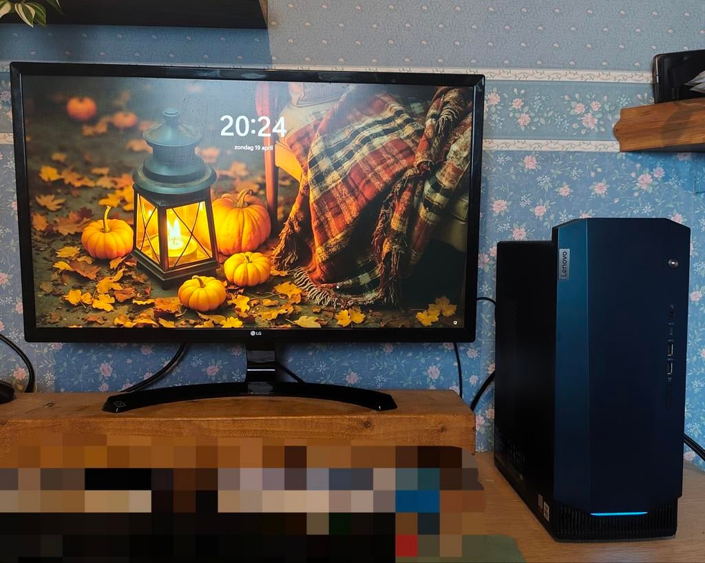 Gaming PC Lenovo + RTX 2060 + 16GB RAM + LG 4K Monitor, Computers en Software, Desktop Pc's, SSD, 16 GB, Gaming, Ophalen