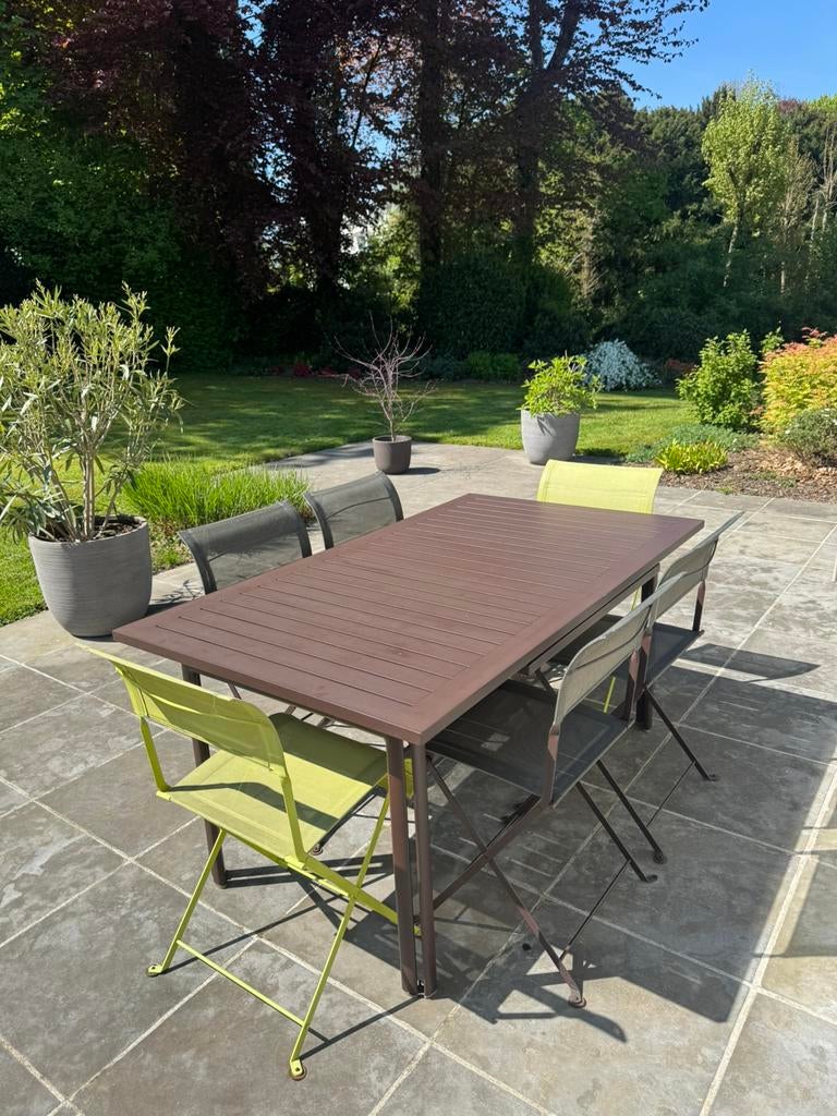 Fermob tafel- en stoelset, Ophalen, Gebruikt, 6 zitplaatsen