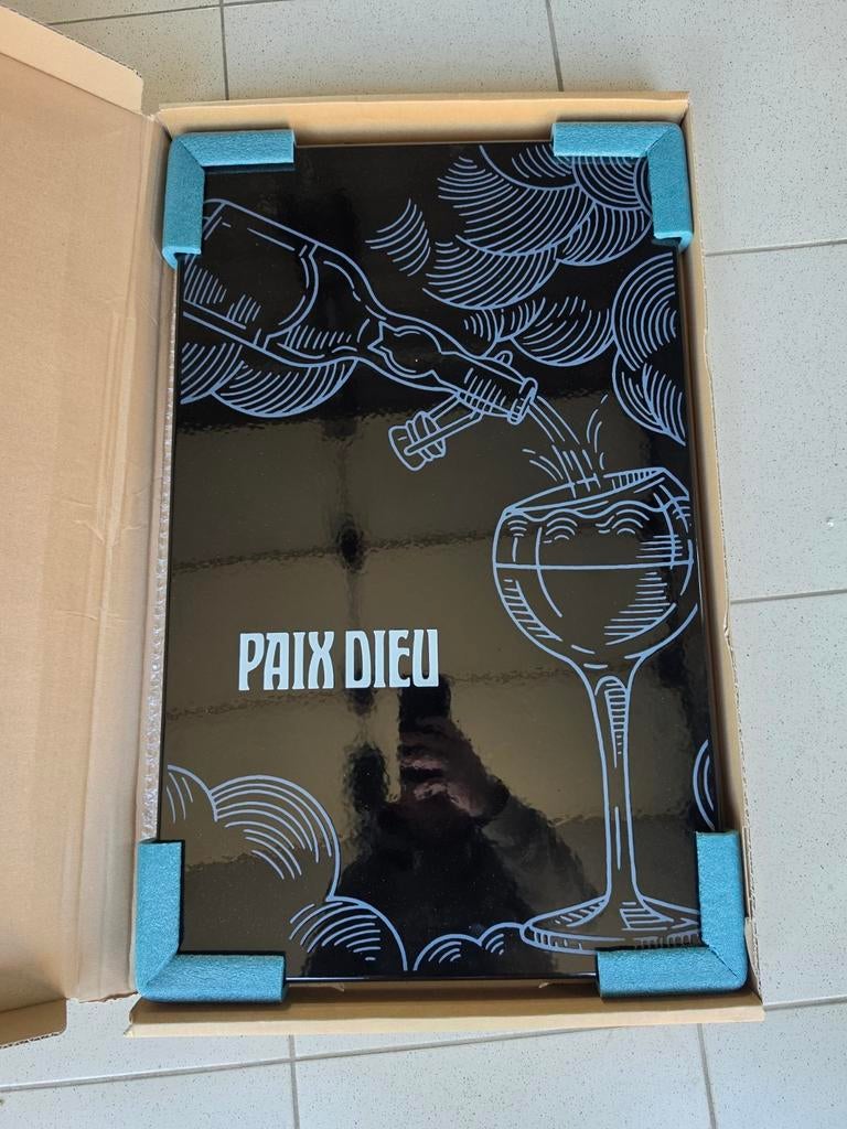 Plaque émaillée paix dieu émaille bord, Enlèvement, Neuf