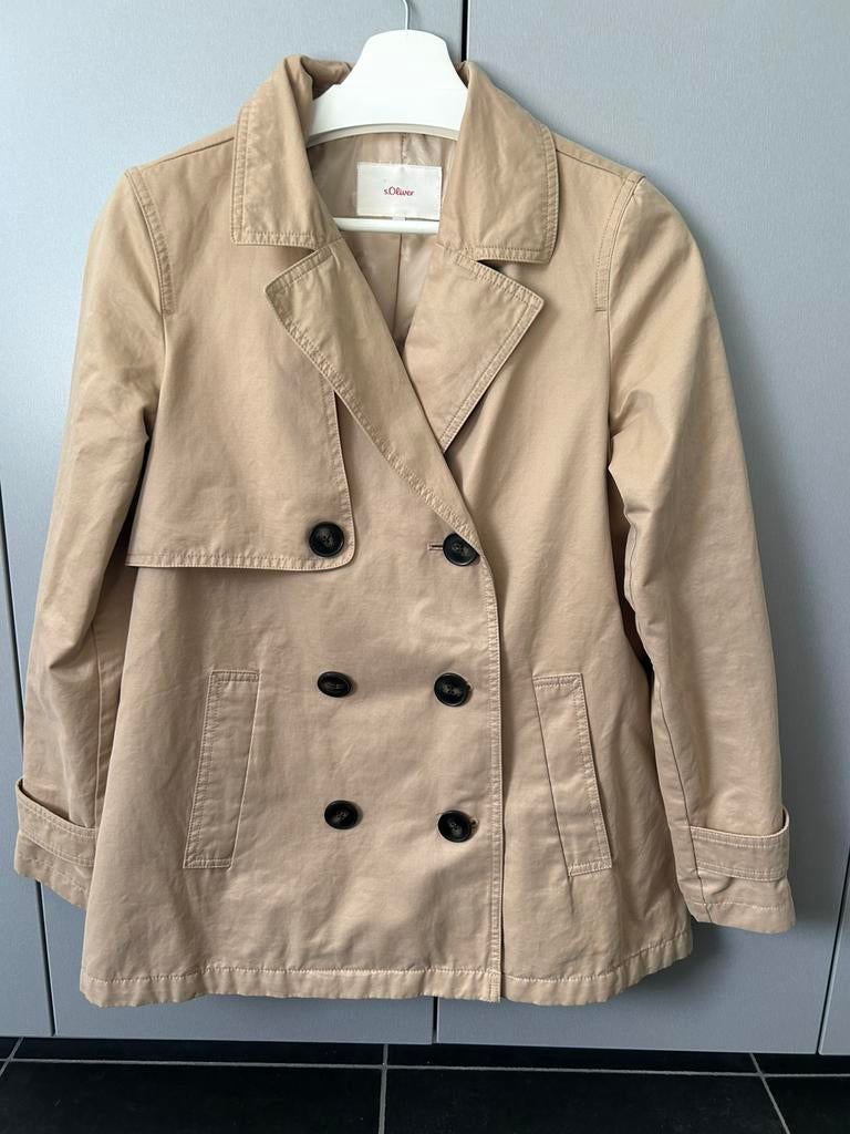 Korte trenchcoat S.OLIVER maat 36, Vêtements | Femmes, Vestes | Été, Enlèvement, Comme neuf, Taille 36 (S)