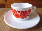 vintage arcopal tasse et sous tasse motifs lotus, Enlèvement ou Envoi, Utilisé, Tasse(s) et/ou soucoupe(s)