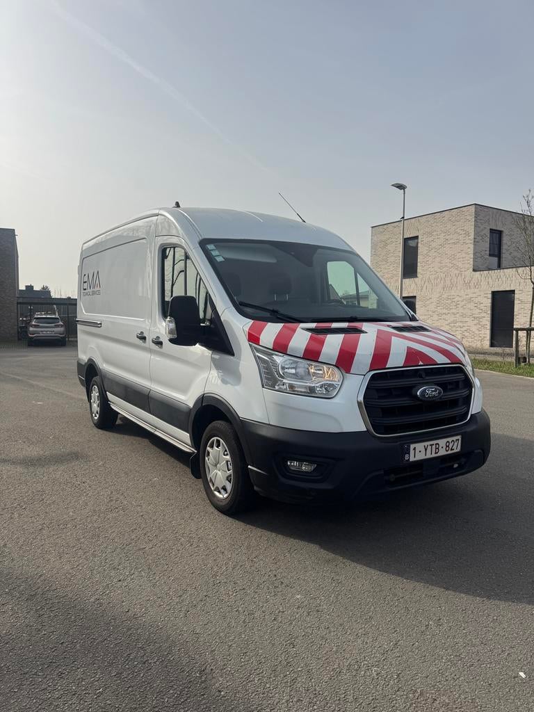 Ford Transit L2H2, 130pk, 12/2020, Auto's, Ford, Euro 6, Parkeersensor, Wit, 96 kW