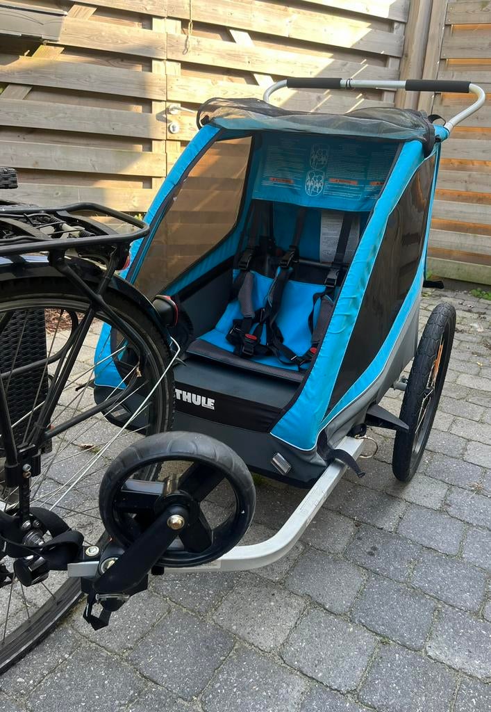 Thule Coaster XT, Fietsen en Brommers, Ophalen, Zo goed als nieuw, Kinderkar, Opvouwbaar