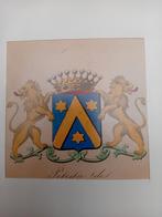 Antieke ets wapenschild De Potesta lot 168, Ophalen of Verzenden