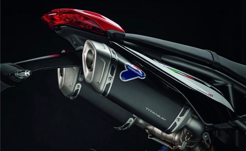 Ducati Hypermotard 950 dubbele Termignoni uitlaat Titanium., Ophalen of Verzenden, Zo goed als nieuw