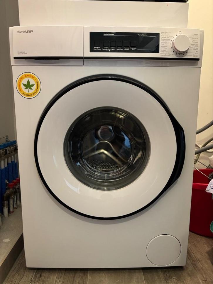 Sharp wasmachine ES-NB814W – 8 kg – 1400 toeren, Elektronische apparatuur, Wasmachines, Zo goed als nieuw, Voorlader, 6 tot 8 kg