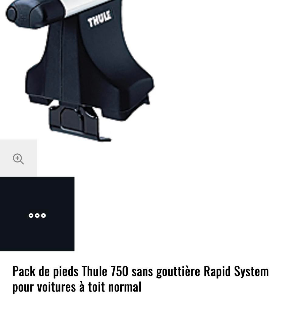 Thule 750 normale dakrek, pakket van 4 voet, Ophalen, Zo goed als nieuw