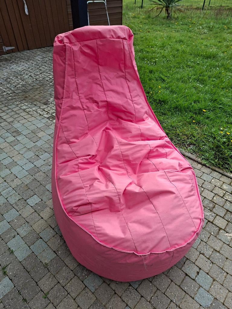 Pouf, coussin de sol, seatzak, Fatboy, Maison & Meubles, Sièges-poires, Enlèvement, Utilisé, Rose, Siège-poire