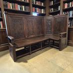 vintage houten hoekbank met Henri II stijl, Antiek en Kunst, Ophalen