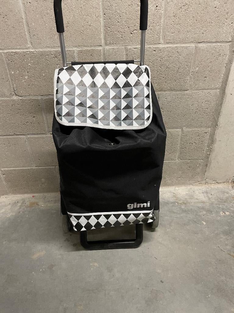 Trolley Boodschappen, Ophalen, Zo goed als nieuw, Zwart, Wieltjes