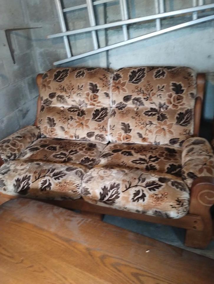 meubels gratis af te halen, Huis en Inrichting, Fauteuils, Gebruikt, Hout, Stof, 125 cm of meer, 75 tot 100 cm, Ophalen