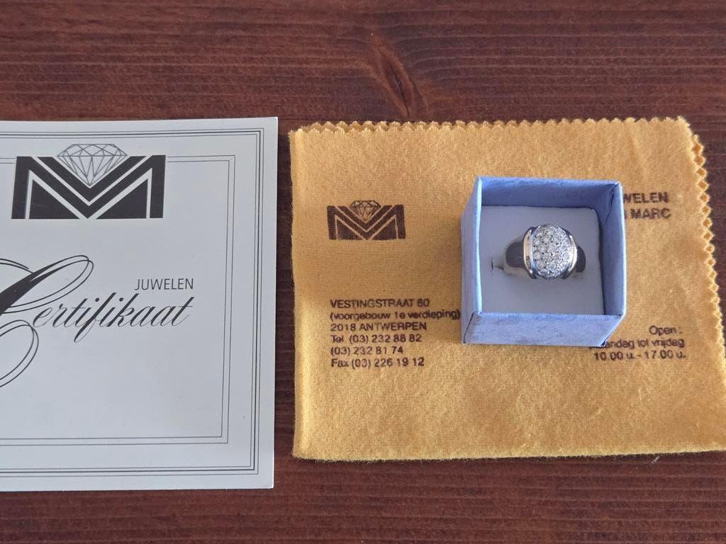 Prachtige massief 18 karaat gouden pink ring met certificaat, Handtassen en Accessoires, Ringen, Heer, Nieuw, Ophalen of Verzenden