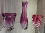 3x Val Saint Lambert vazen, Antiek en Kunst, Antiek | Glaswerk en Kristal, Ophalen