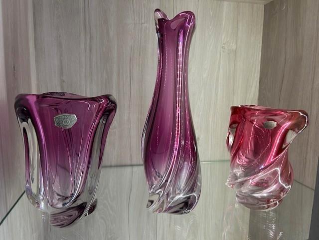 3x Val Saint Lambert vazen, Antiek en Kunst, Antiek | Glaswerk en Kristal, Ophalen