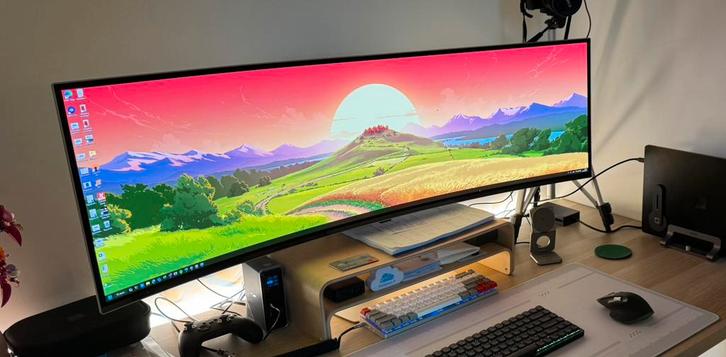 49 inch OLED Samsung odyssey G9 144hz 5120x1440, Informatique & Logiciels, Moniteurs, Comme neuf, 101 à 150 Hz, Enlèvement ou Envoi