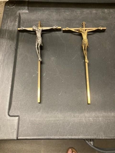 koperen kruisen, Antiek en Kunst, Ophalen, Koper