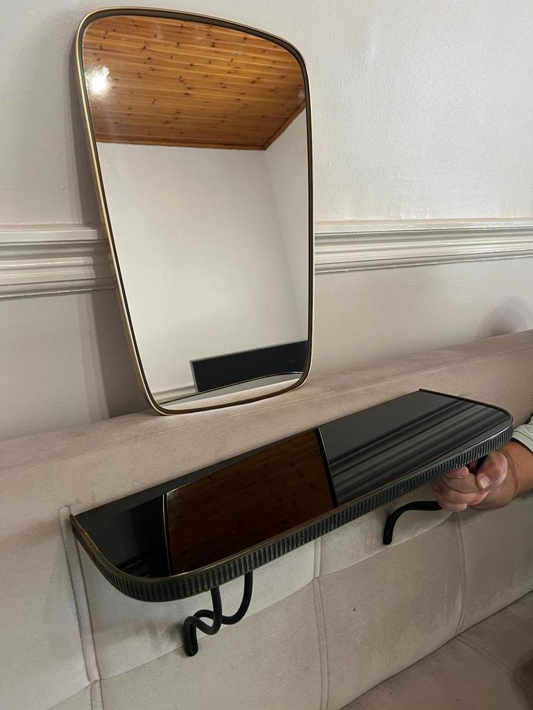 Miroir avec console vintage, Antiquités & Art, Enlèvement