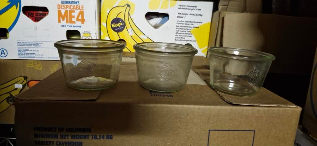 Weck bokalen  500ml/350ml/250ml, Collections, Verres & Petits Verres, Enlèvement