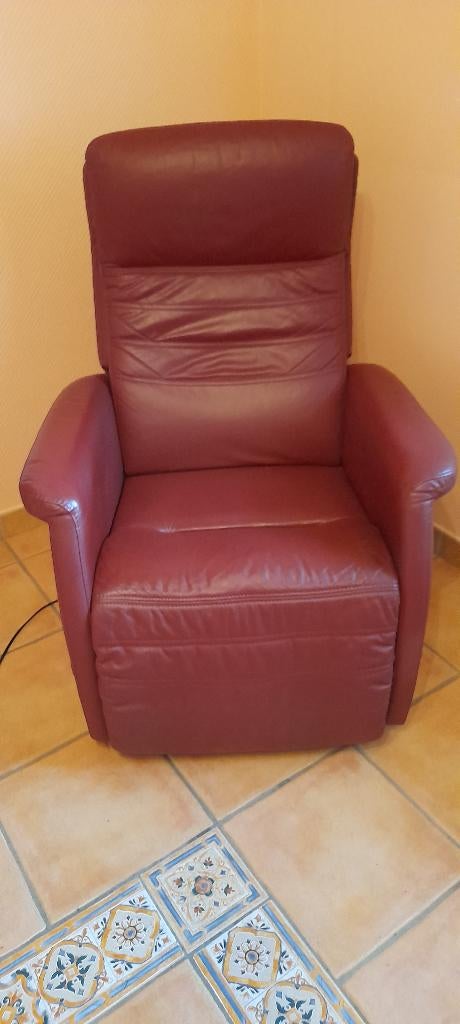 Fauteuil relax électrique, 75 à 100 cm, Enlèvement, Utilisé, Cuir