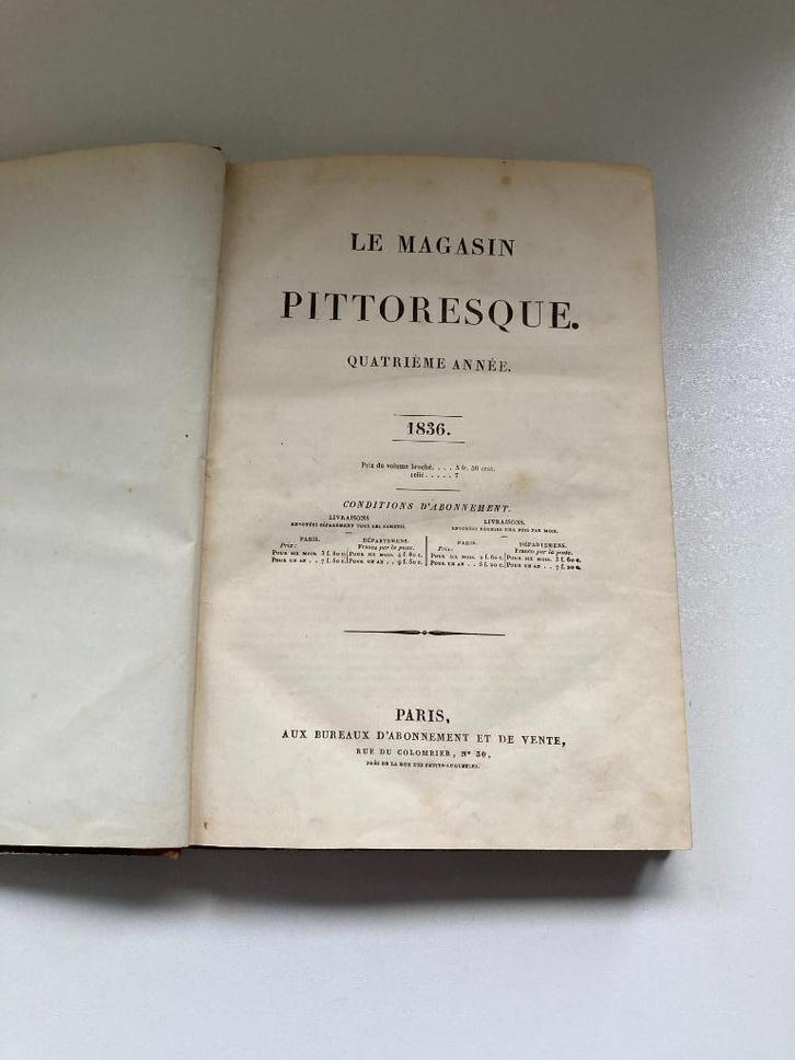 Le Magasin pittoresque - 1836  Charton, Antiek en Kunst, Antiek | Boeken en Manuscripten, Ophalen of Verzenden