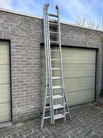 3 delige ALU ladder 3x12 treden, Ophalen, Gebruikt, Ladder, 4 meter of meer