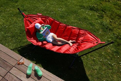 Fatboy hangmat, Tuin en Terras, Hangmatten, Gebruikt, Meerpersoons, Met standaard, Inklapbaar, Opvouwbaar, Binnen, Buiten, Ophalen