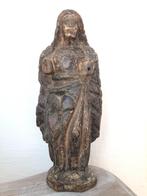 Religieus beeld met resten van polychromie, Ophalen of Verzenden