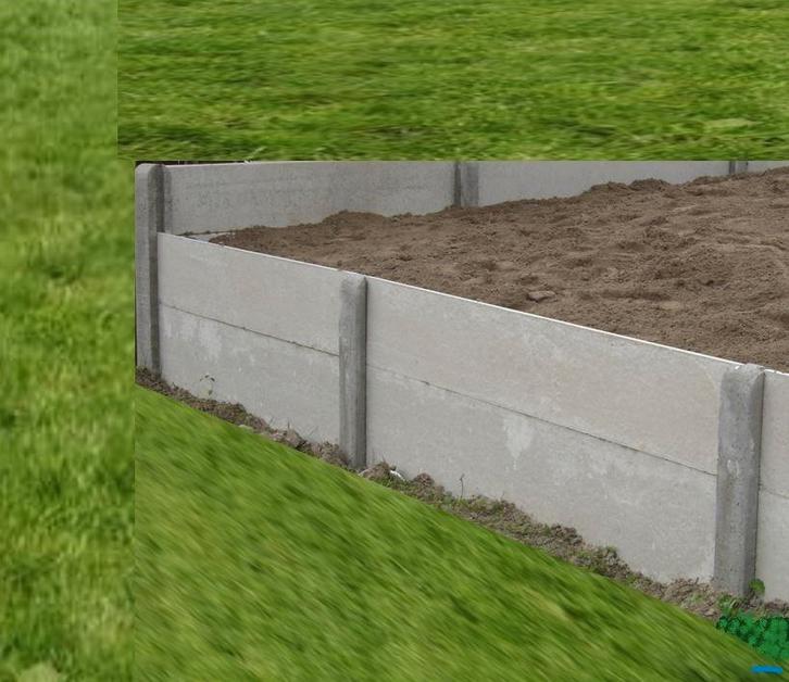 keerwandplaten keerwand grondkering platen wand kering muur, Tuin en Terras, Bielzen en Borduren, Nieuw, Border, Beton, 50 cm of meer