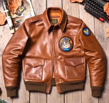 Veste en cuir A2 PILOT US ARMY taille S neuf 400€ beschikbaar voor biedingen