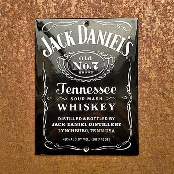 Emaille Schild JACK DANIEL'S Whisky USA Reclamebord Plaque