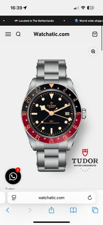 Tudor Black Bay GMT (incl BTW) beschikbaar voor biedingen