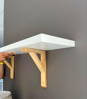 Étagère murale bois blanc 80/20cm comme neuve beschikbaar voor biedingen