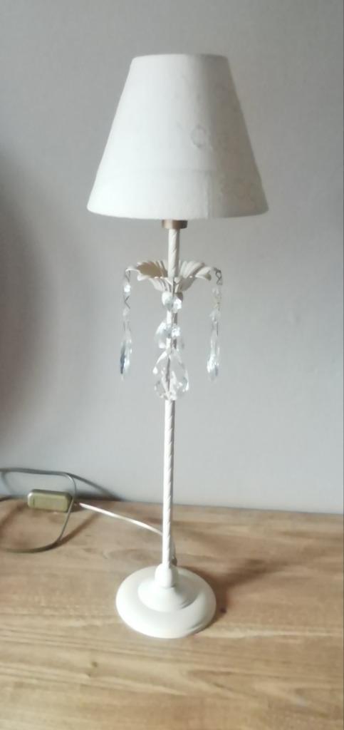 Tafellamp met glaskristallen, Huis en Inrichting, Lampen | Overige, Zo goed als nieuw, Ophalen of Verzenden