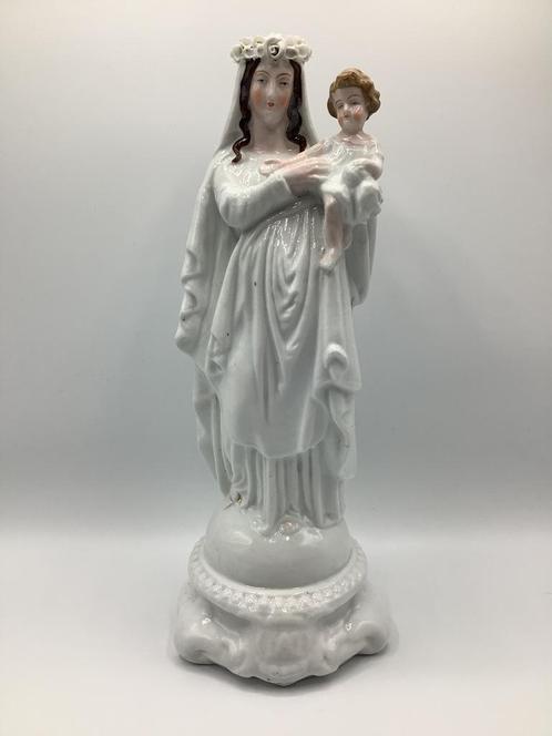 Grande Vierge à l’enfant - 32cm, Antiquités & Art, Antiquités | Objets religieux