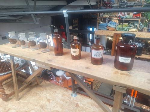 Oude apotheekpotten  / apotheekflessen, Antiek en Kunst, Antiek | Glaswerk en Kristal, Ophalen of Verzenden