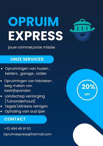 Wij komen uw grofvuil ophalen! Tuinwerken ook! beschikbaar voor biedingen