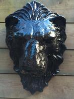 Fontaine murale, bec d'eau - lion, fonte, noir, Enlèvement ou Envoi, Fonte, Fontaine