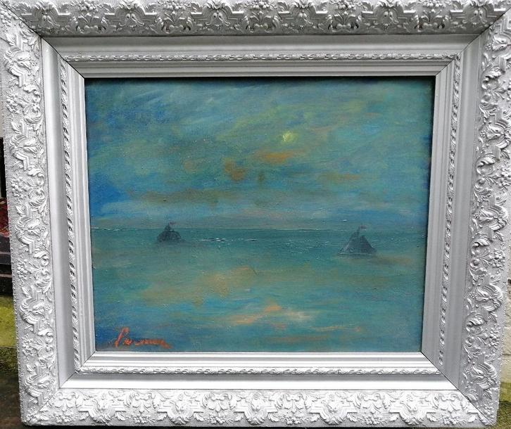 Constant Permeke '' Avond op zee'' olieverf, Antiek en Kunst, Kunst | Schilderijen | Klassiek, Verzenden