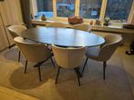 Eetkamertafel met 6 stoelen, Huis en Inrichting, Tafels | Eettafels, Ophalen, Zo goed als nieuw