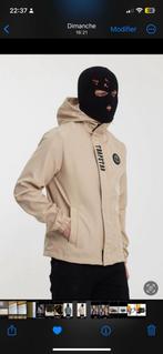 Beige/lichtgrijze streetwear jas met capuchon - Urban style, Ophalen of Verzenden, Zo goed als nieuw, Beige