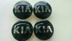 Kia naafdoppen/center caps zwart/zilver dia 58 mm 60 mm, Auto diversen, Wieldoppen, Ophalen of Verzenden, Nieuw