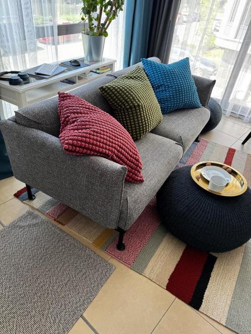 IKEA ÄPPLARYD 2-zitsbank, Lejde grijs/zwart, Huis en Inrichting, Zetels | Zetels, Zo goed als nieuw, Rechte bank, Tweepersoons