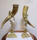 Hoorn des Overvloeds Goud verguld Bronzen standaard✨😍💎👌, Antiek en Kunst, Ophalen of Verzenden