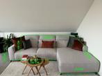 Stoffen salon met chaise longue, Ophalen, 250 tot 300 cm, Gebruikt, Vierpersoons of meer