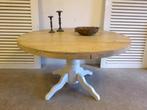Prachtige grote ronde mango eettafel 140 cm, Ophalen, Rond, Zo goed als nieuw, Vijf personen of meer