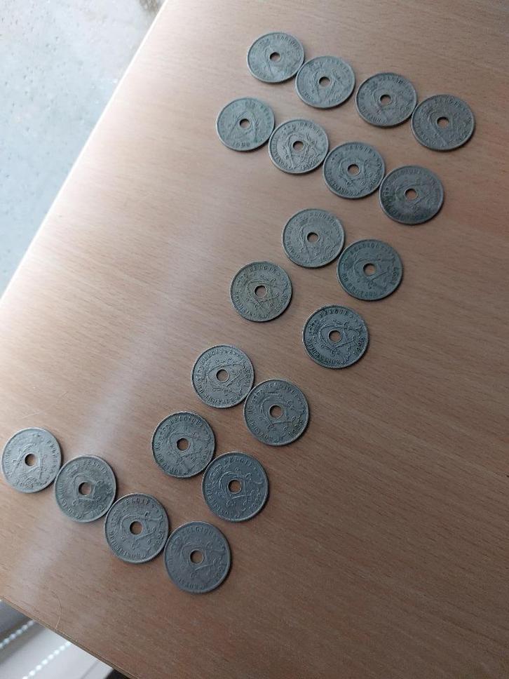 munten 25 cent tss 1921 en 1929, Postzegels en Munten, Munten | België, Ophalen