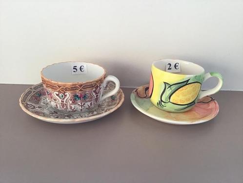 24 diverse verschillende koffieserviezen van enkele stuks, Huis en Inrichting, Keuken | Servies, Zo goed als nieuw, Ophalen of Verzenden