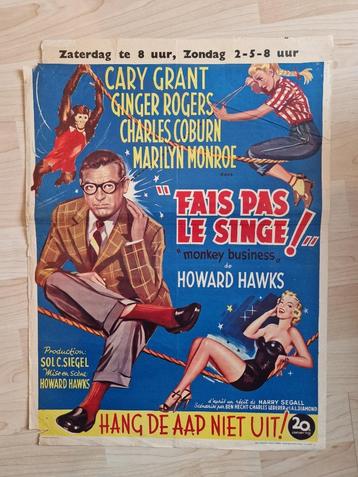 filmaffiche Marilyn Monroe Monkey Business 1952 filmposter beschikbaar voor biedingen