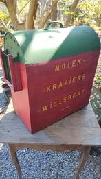 pure nostalgie: houten vervoerkist voor hanenkraaien, Ophalen