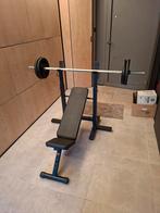 Fitnessbank + gewichten, Ophalen, Zo goed als nieuw, Rug, Fitnessbank